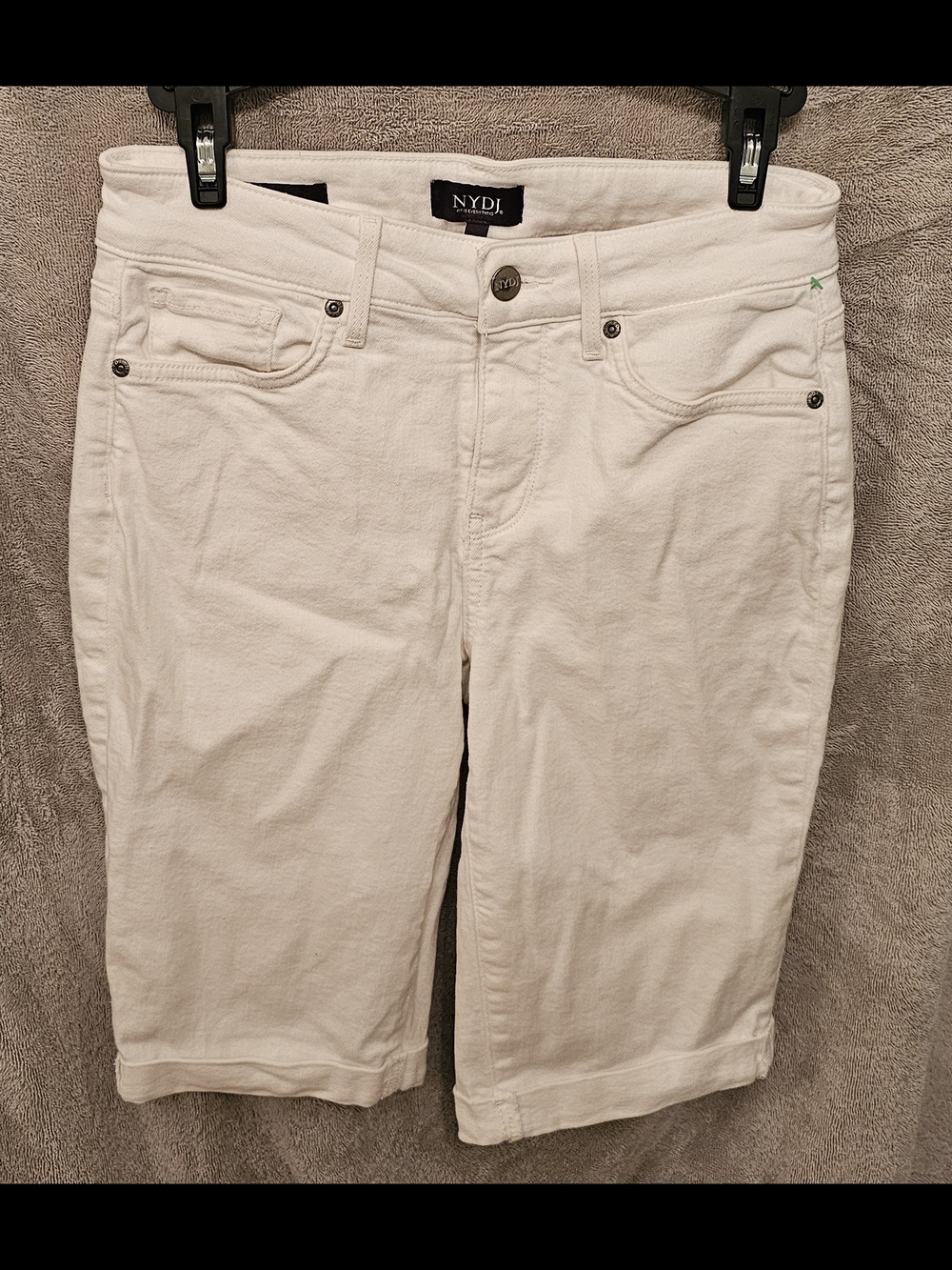 NYDJ White Denim Bermuda Shorts
